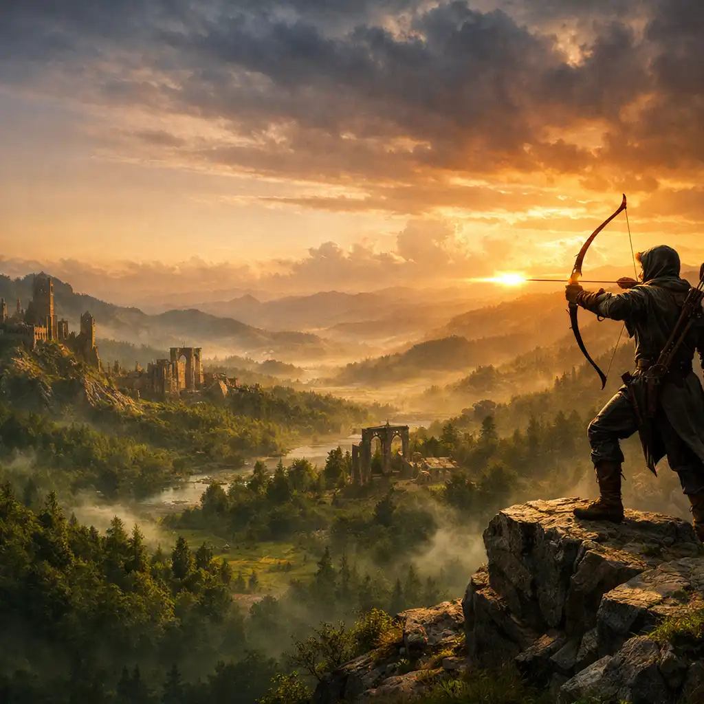 Epikus fantasy völgy íjásszal